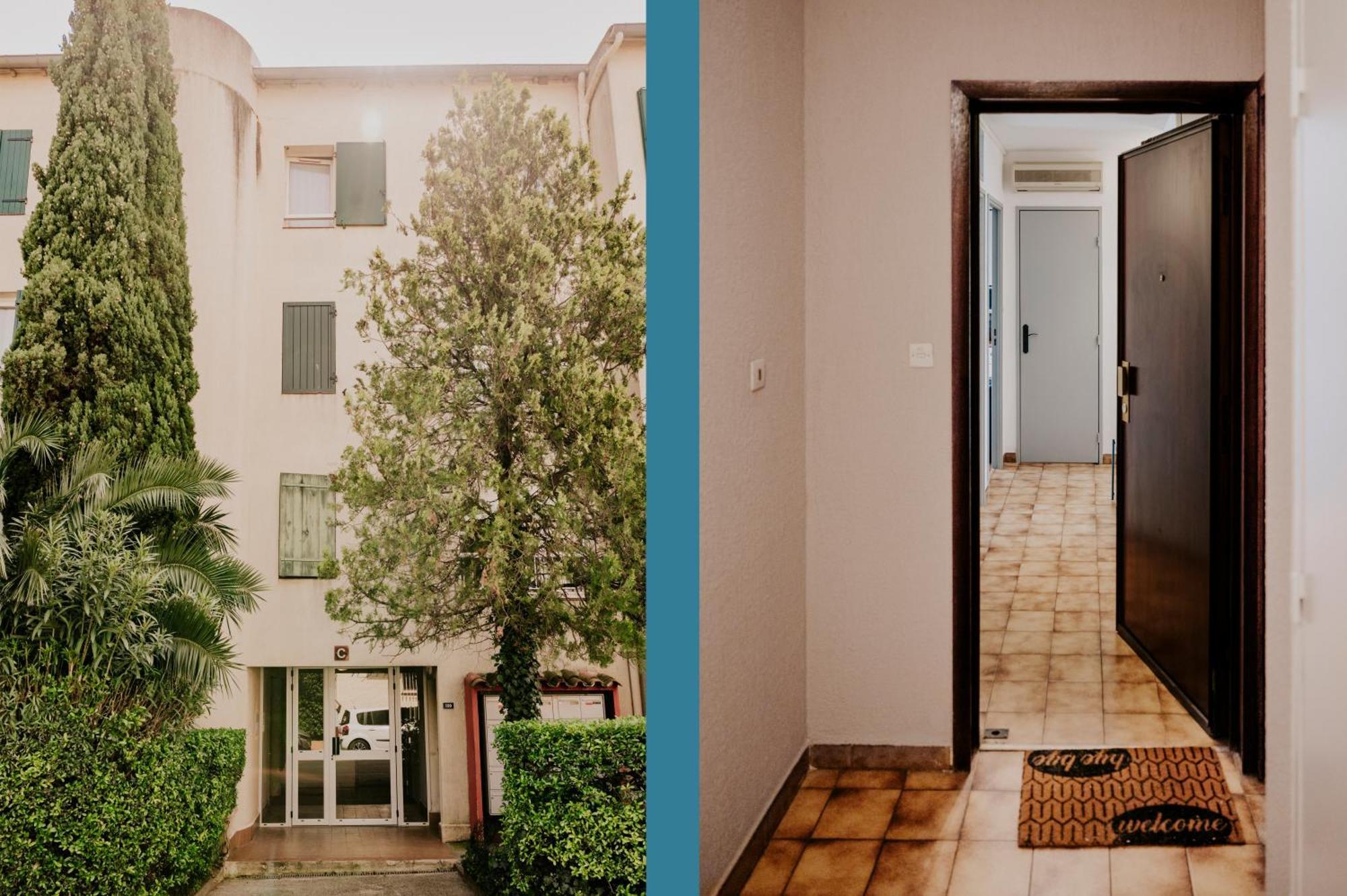 Netflix - Lit Queen Size - Terrasse Plein Sud - Climatisation - 2'Centre-Ville - 6'Mer - Parking Prive - 56M2 - L'Olivine - Offre Speciale ラ・ロンド・レ・モール エクステリア 写真